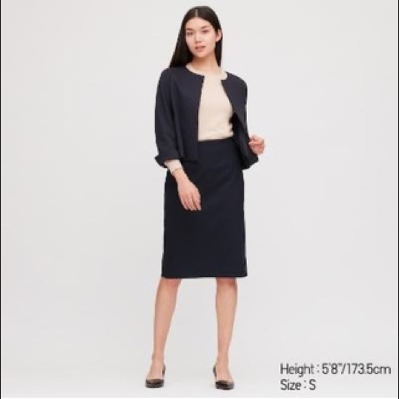 Uniqlo round neck Ponte zippered jacket - Picture 1 of 4